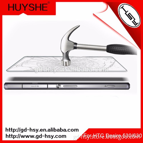 HUYSHE Mobile Phone Accessories Wholesale clear 2.5d 9h Hardness Tempered Glass Screen Protector For HTC desire 530/630